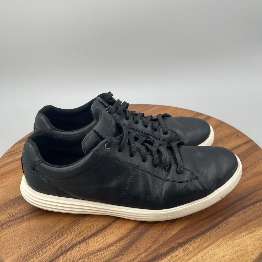 Cole Haan Reagan Shoes Mens 9 M Black Leather Casual Walking Comfort Sneakers